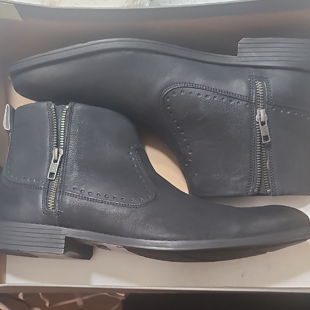 Stacy Adams Black Zippered Men's Boots